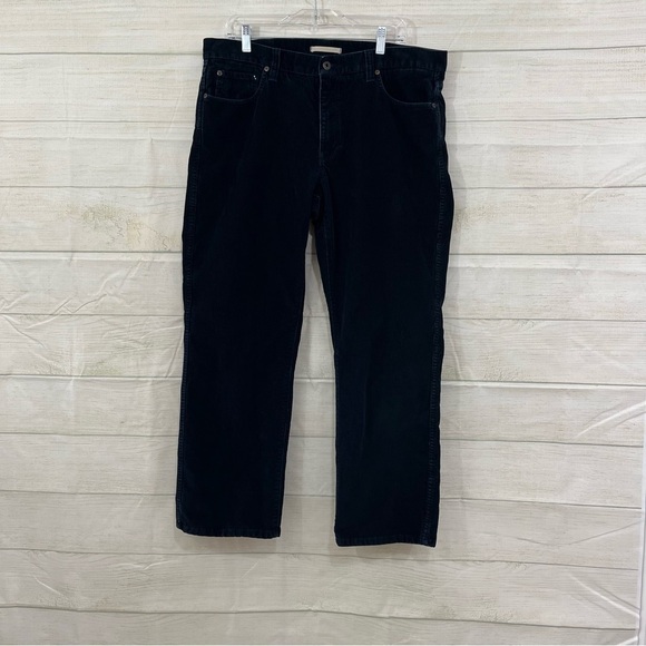 L.L.Bean Navy Straight Leg Corduroy Pants - Picture 1 of 9